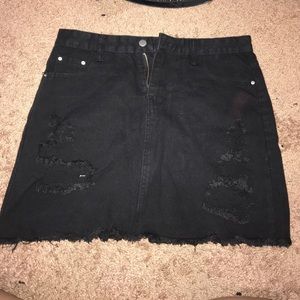 Black jean skirt SHEIN